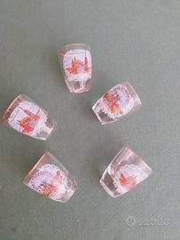  5 bicchierini da shortino vintage anni'60 