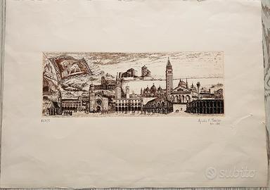 Acquaforte Originale Giulio Francesco Tessier 1981