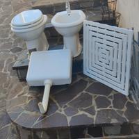 Set sanitari da bagno, wc, bidet, cassetta wc,