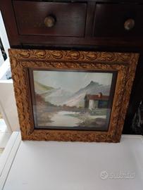 Quadro con cornice in legno 