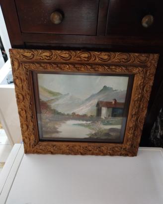 Quadro con cornice in legno 