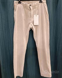 Pantalone in velluto uomo beige Manifattura Borghe