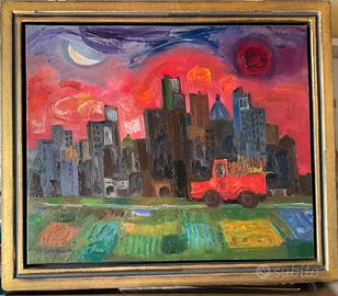 Trento Longaretti 1916-2017 Olio su tela