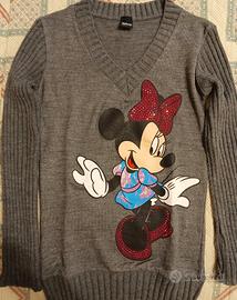 Maxi maglione Disney Minni con strass