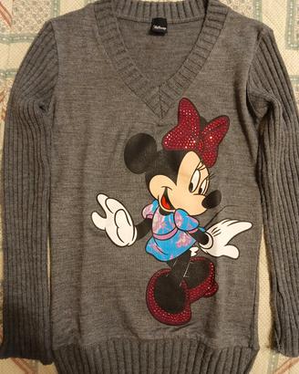 Maxi maglione Disney Minni con strass
