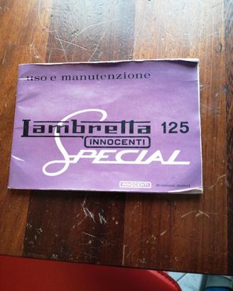 uso e manutenzione lambretta 125special