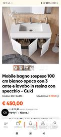 bagno nuovo sospeso bianco