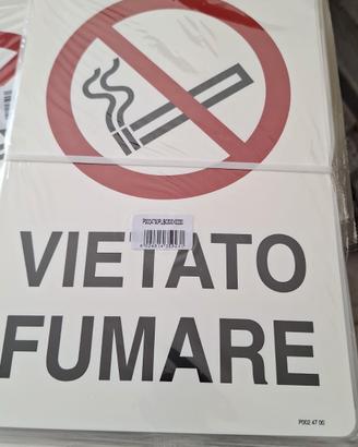 Cartello Vietato Fumare Segnaletica Divieto Fumo