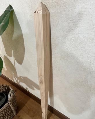 Bastone decorativo artigianale in legno