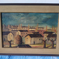 Quadro Pio venturi Case con pagliaio