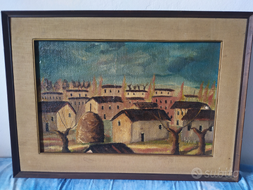 Quadro Pio venturi Case con pagliaio