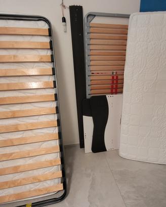 2 Letti singoli 90 x 200 con rete e materasso