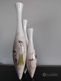 RARA COMPOSIZIONE DI TRE VASI UNITI - ANNI '50