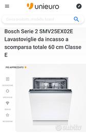 Lavastoviglie bosch serie 2 SMV25EX02E