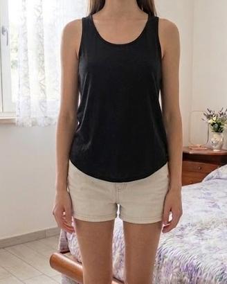 Canottiera Calvin Klein nera da donna 