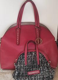 Trussardi Jeans Aspen set di borse bordeaux