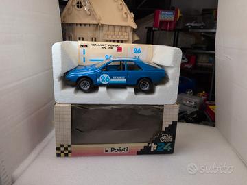 Polistil Renault Fuego Blue 1:24 Diecast #Vintage 