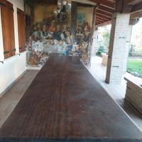 Tavolo in Mogano africano, da tronco singolo