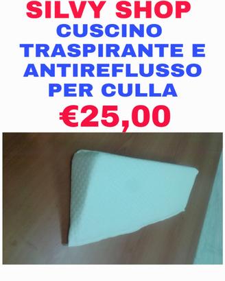 Cuscino antireflusso per culla