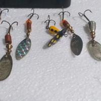 9 esche artificiali  pesca cucchiaino nuove