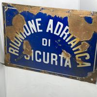 Insegna in latta smaltata vintage epoca