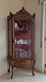 Vetrina Cristalliera Antica in Stile Luigi XV 