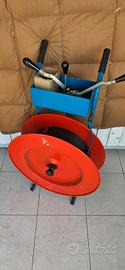 Kit reggiatrice manuale completo con carrello e bo