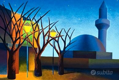 Salvo Mangione - Serigrafia 50x70 “Minareto”