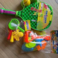 Set racchettoni e formine da spiaggia