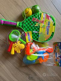 Set racchettoni e formine da spiaggia