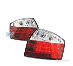 FANALI A LED PER AUDI A4 00-04 ROSSO BIANCO LED