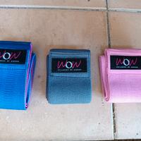 1 set di 3 fasce elastiche per fitness