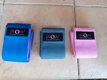 1 set di 3 fasce elastiche per fitness