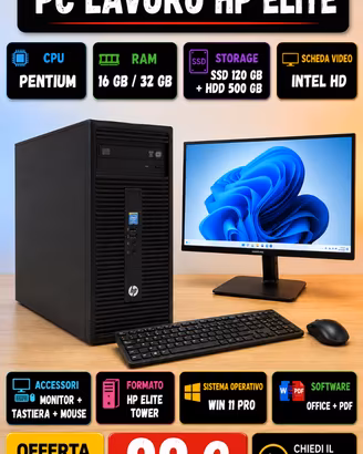 PC Fisso Computer Pentium RAM Max 8GB SSDGB Win11