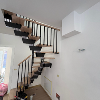 scala laminato effetto legno e ferro NUOVA.