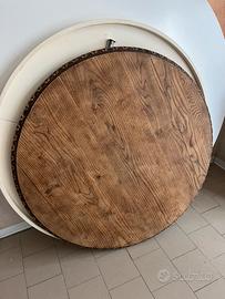 Piano tavolo rotondo legno