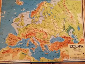 Cartina "Europa fisica" - Cassa di Risparmio