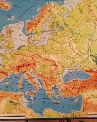 Cartina "Europa fisica" - Cassa di Risparmio