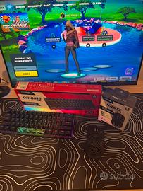Mouse tastiera meccanica switch rossi gaming