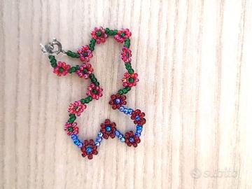 Braccialetto perline a fiori