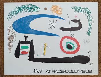 Manifesto mostra Joan Miro stampa offset