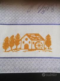 asciugapiatti a punto croce 