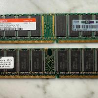 2 x RAM 512mb Samsung e Hynix DDR400
