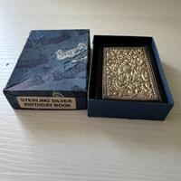 Libro "Birthdays" Carrs Sheffield argento e pelle