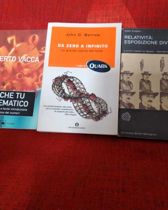 3 libri di matematica e fisica