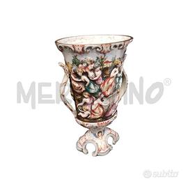 VASO CAPODIMONTE TIPO ANFORA BERNINI