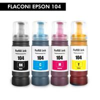 KIT 4 Flaconi Epson 104 compatibili