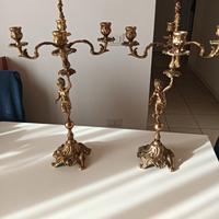 candelabri in ottone fine 900