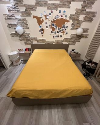Struttura letto matrimoniale contenitore