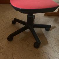 Sedia/sgabello con rotelle